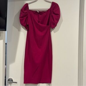 Fashion Nova Fuchsia Long Sleeve Dress